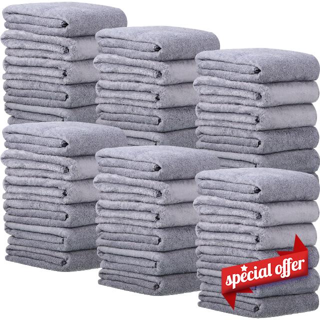 Newwiee 24 Pcs Coral Velvet Microfiber Bath Towels Sets 28 x 55 Inch Large Absorbent Towels Multipurpose Quick Drying Soft Body Towels for Shower Bathroom Beach Fitness Yoga Sports Spa Swimming