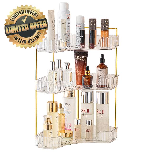 YCIA&DONE Corner Counter Bathroom Organizer Countertop