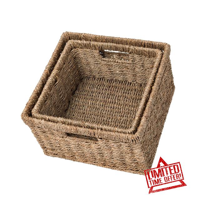 OEHID Water Hyacinth Storage Baskets