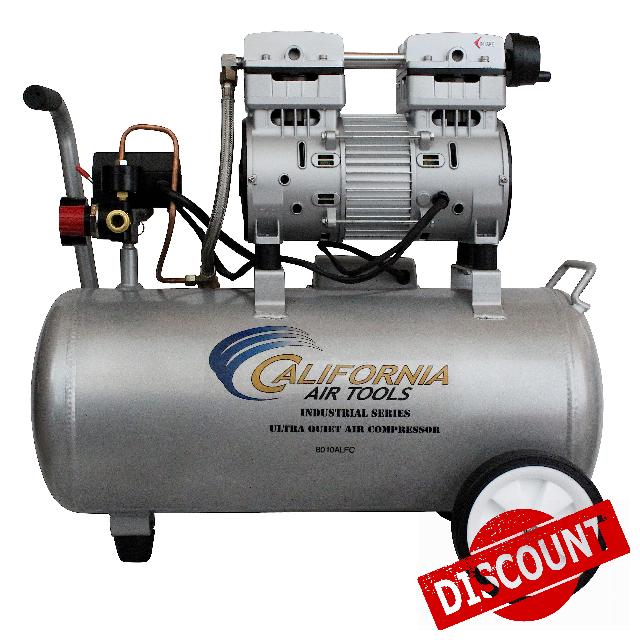 8010ALFC Ultra Quiet & Oil-Free 1.0 Hp 8.0 Gal. Aluminum Tank Air Compressor