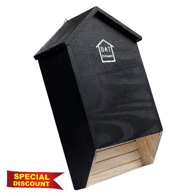 MIXUMON Bat Houses for Outdoors - 2 Chambers Bat House (75 Bats) - Perfectly Box Designed for Bats