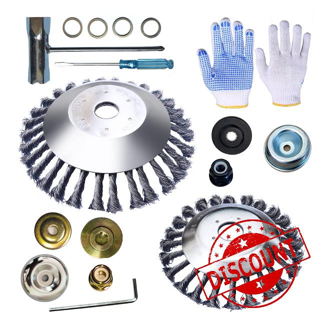 YCFERESY Upgraded Rotary Weed Steel Wire Brush