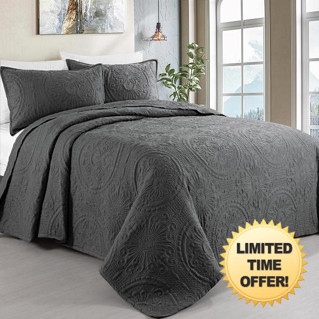 HOMBYS Oversized King Bedspreads 128x120