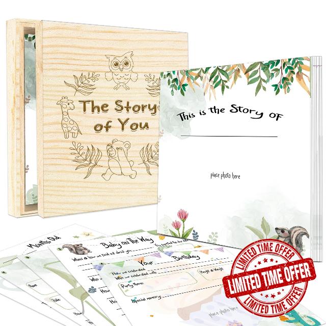 1DFAUL First 5 Year Baby Book Memory for Boy and Girl