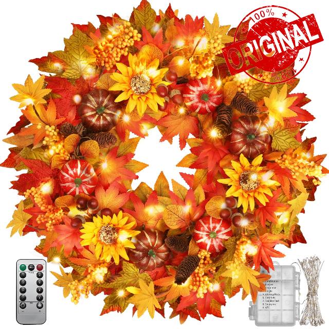 24 Inch Fall Wreaths for Front Door