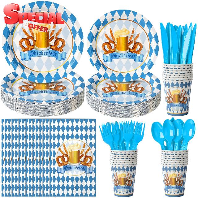Oktoberfest Party Plates and Napkins Set