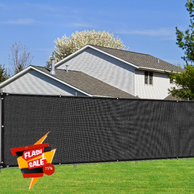 JXXXN 6x50ft Black Privacy Fence Screen