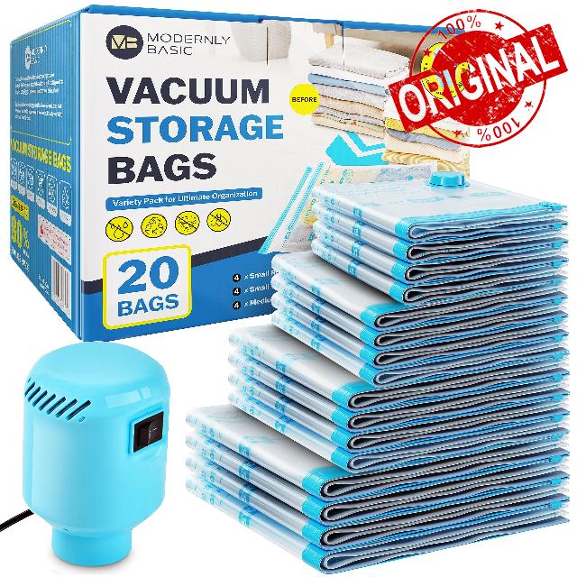 20 Pack Vacuum Storage Bags with pump