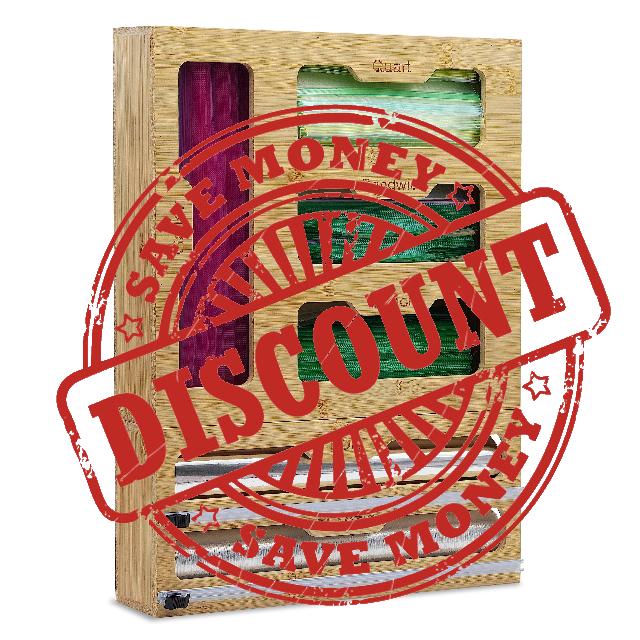 New Luna Home Bamboo Ziplock Bag Organizer
