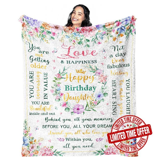 Mcurore Daughter Birthday Gift Blanket 60"x50"