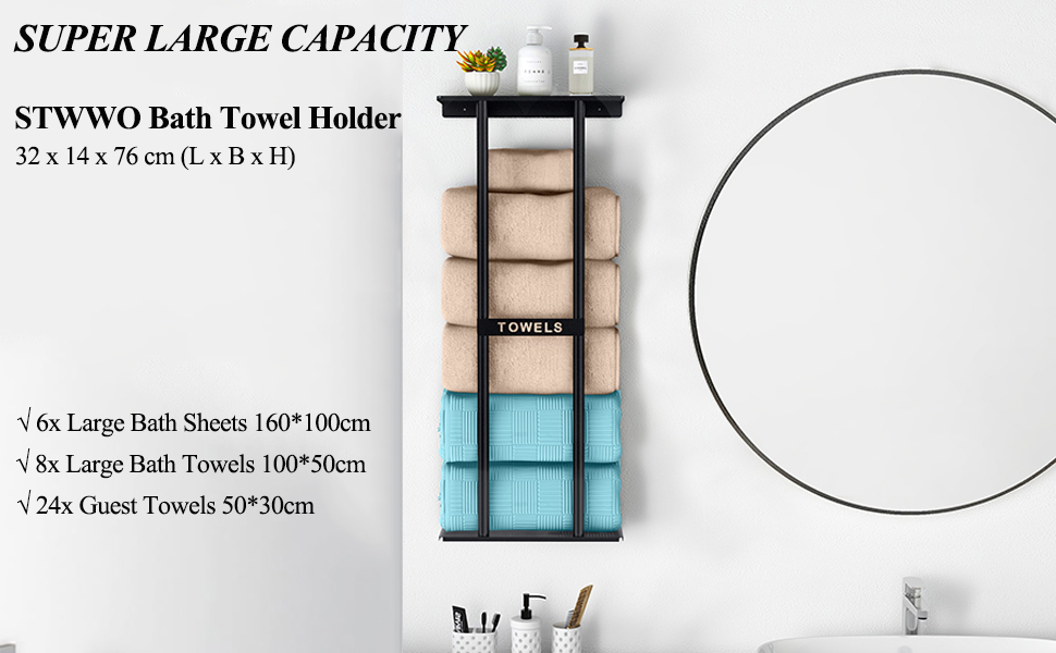 large capacity towel holder