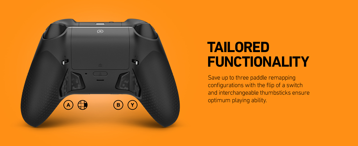 Three Paddle Remapping, Controller Configuration, Interchangeable Thumbsticks