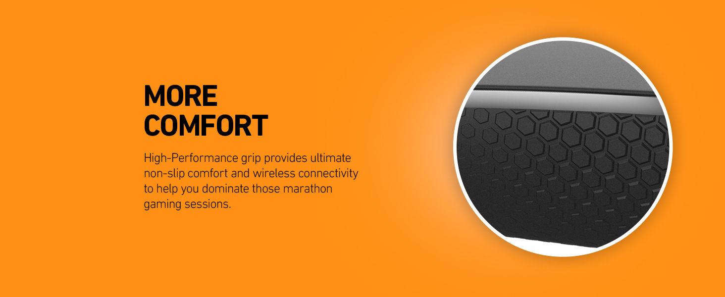 High Performance Grip, Non-Slip, Comfortable Controller, Wireless Controller, Wireless Connectivity