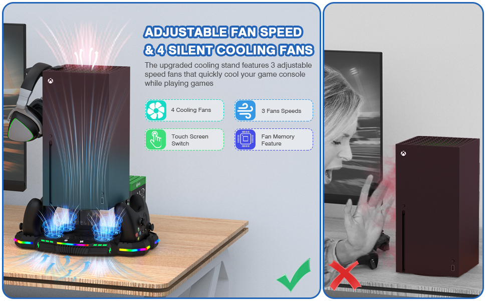 Cooling Fan Stand for Xbox Series X