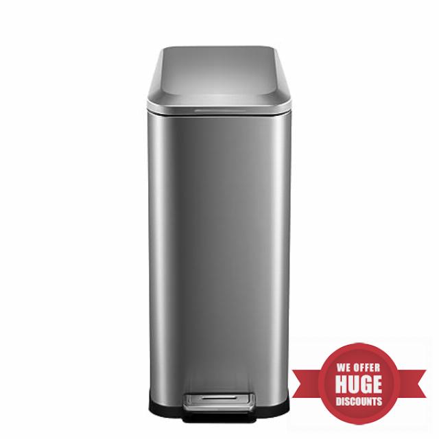 GAOMON 50 L / 13 Gal Hands-Free Stainless Steel Commercial/Kitchen Step Trash Can