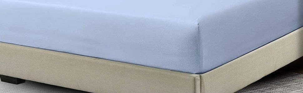 Fitted Sheets, 650TC with Pockets (7-10 Inches) Perfect for Low Profile Mattresses, Cotton Blend