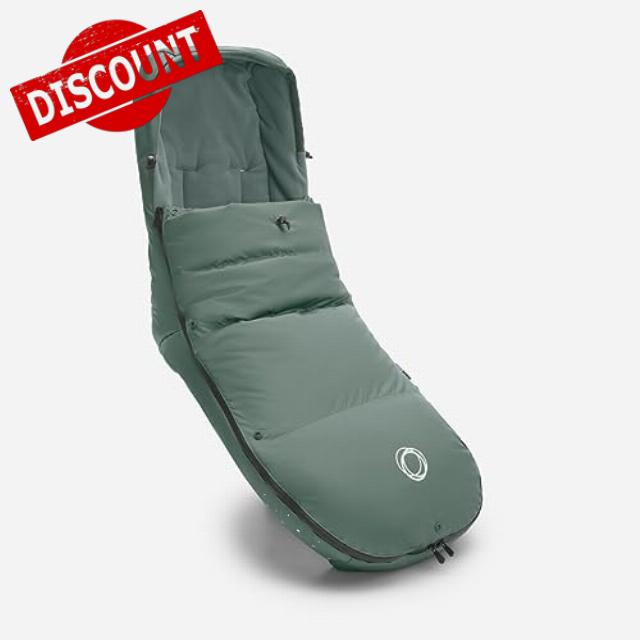 Bugaboo Performance Winter Footmuff - Stroller Accessory Weatherproof Climate Control Removable and Reflective - Pine Green