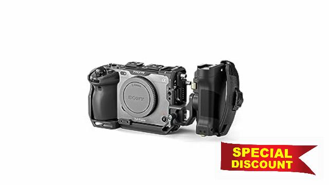 Tilta Camera Cage for/Compatible wtih Sony FX3/FX30 V2 Lightweight Kit - Black | Mount Accessories | Side Handle | Modular Design | Cable CLAMP | TA-T16-B-B