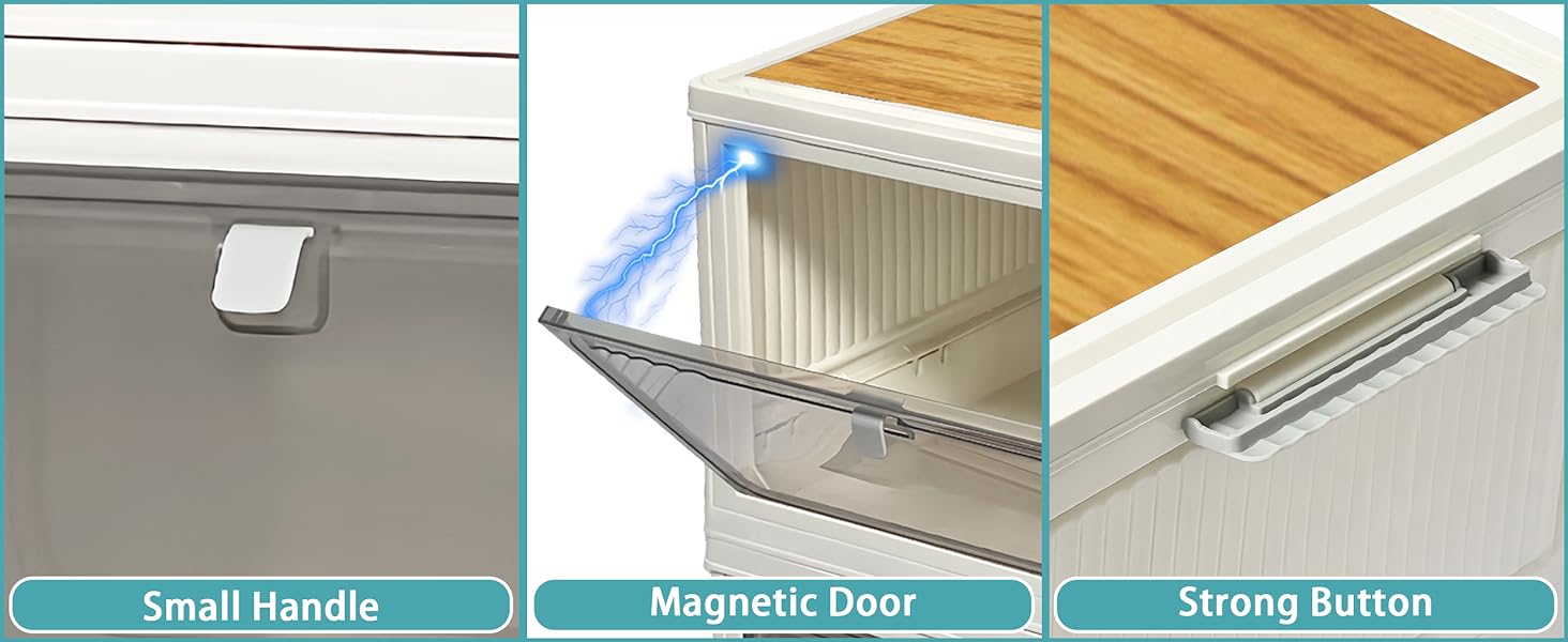 collapsible storage bins with lids