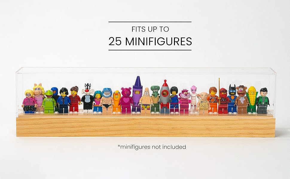 Matterkids Lego Minifigures Display Wooden Ledge
