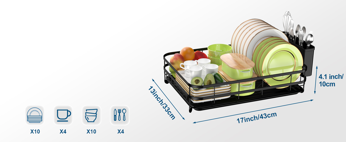 dimensions of the dish drying rack