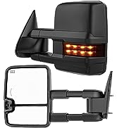 Heated Tow Mirrors Compatible with 2014 2015 2016 2017 2018 Chevy Silverado & GMC Sierra 1500, 20...