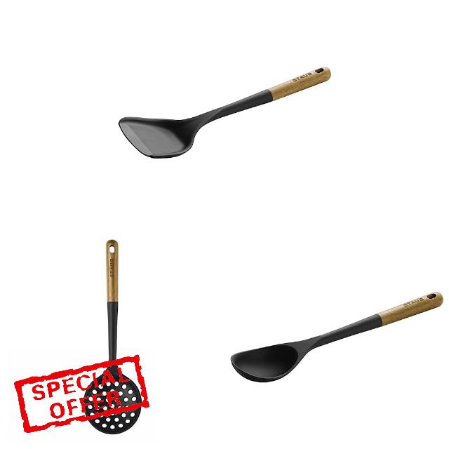 STAUB Wok Spatula & STAUB Skimmer Spoon