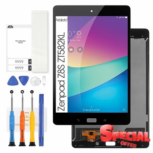 Screen for Asus ZenPad Z8s Screen Replacement for ASUS ZenPad Z8 2017 Tablet LCD Screen ZT582KL P00J Verizon Touch Display Digitizer Assembly Repair Parts(Black)