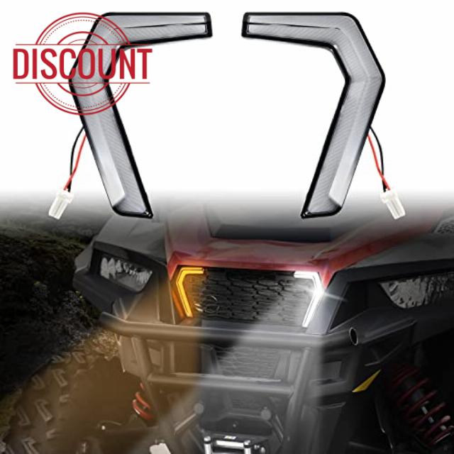 SAUTVS LED Turn Signal Fang Lights for Polaris General XP 1000 16-23