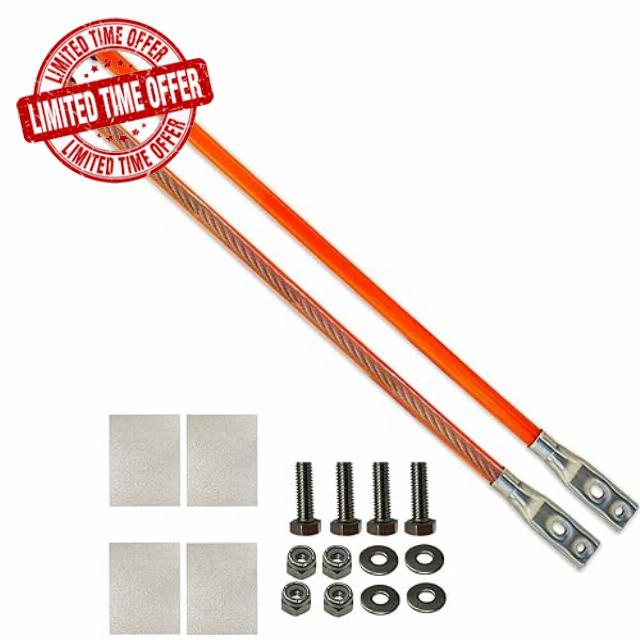 C CLINK 28" Snow Plow Markers Blade Guides Orange 3/4'' Built-in Steel Wire Stainless Steel Thickened Material Never Break Fit for Blizzard Boss SNO-Way Western Snowplows Pickup Truck SUV UTV ATV