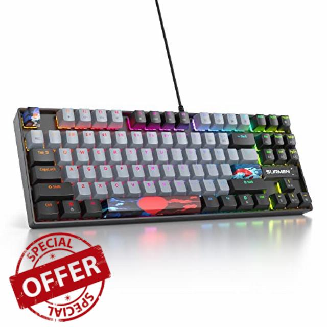 Owpkeenthy 75% Mechanical Gaming Keyboard with Red Switch