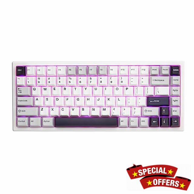 YUNZII YZ84 Pro 75% Gasket NKRO Hot Swappable 2.4Ghz/Bluetooth 5.0/USB-C Wireless Mechanical Gaming Keyboard