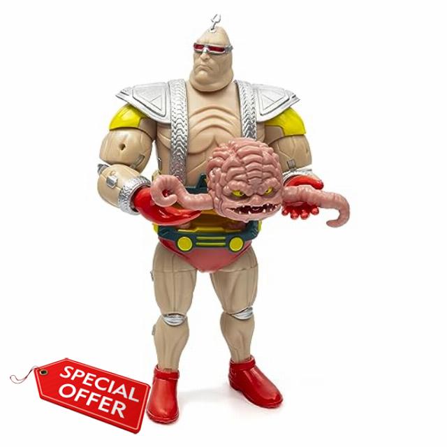 The Loyal Subjects Teenage Mutant Ninja Turtles Krang with Throwback Robot BST AXN 8-inch XL Action Figure & 100-page #1 Best of Krang IDW Comic Book