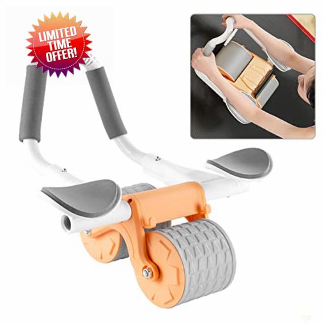 Elbow Support Automatic Rebound Abdominal Wheel,Ab Roller for Abdominal Exercise Machine,Abs Workout Equipment,Dolly Core Strengthening Trainer Fitness Belly Training