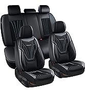 Coverado Car Seat Covers Full Set, 5 Seats Universal Seat Covers for Cars,Luxury Leathaire Seat C...