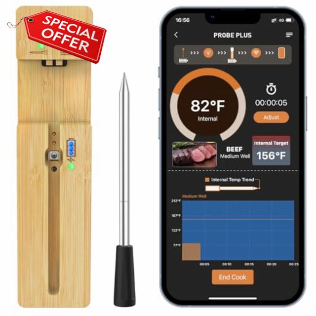 Smart Meat Thermometer Wireless