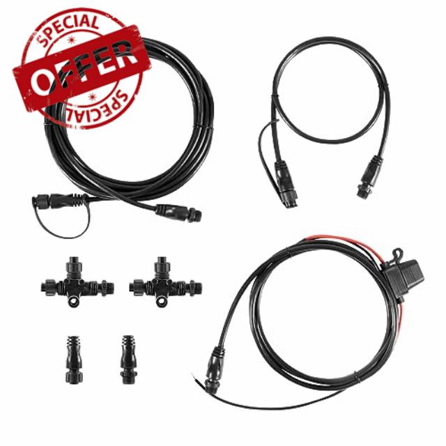 124-69 NMEA 2000 Network Starter Kit Replacement for Lowrance N2K- EXP-RD-2 Network Starter Kit Waterproof Plugandplay Boat Accessories (7pcs)