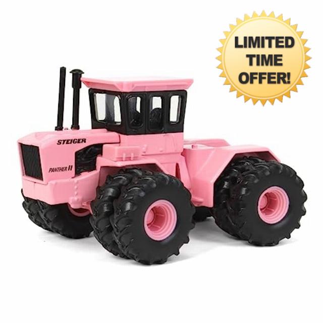 ERTL 1/64 Pink Steiger Panther II ST-310 with Front & Rear Duals