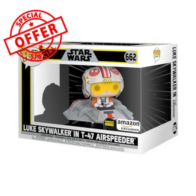 Funko Pop! Ride Super Deluxe: Star Wars Hyperspace Heroes - Luke Skywalker in T-47 Airspeeder
