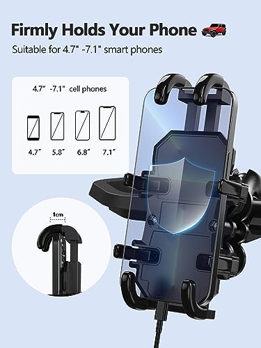 2020-2023 Gladiator JT-720°Adustable Phone Holder with Storage Tray