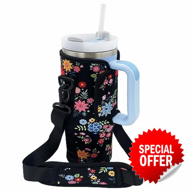 Water Bottle Carrier Bag Sleeve for Stanley Quencher 40oz Tumbler with Handle