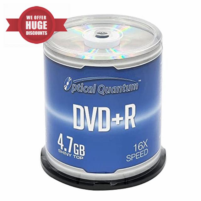 Optical Quantum 16X 4.7 GB DVD+R Blank Media Silver Top