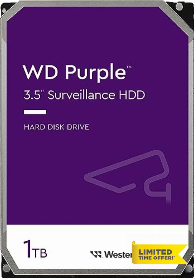 WD Purple 1TB SATA 6Gb/s HDD 8.89 cm 3.5 Inch Internal 64 MB Cache