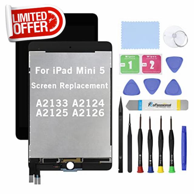 HOYRTDE 7.9" Screen Replacement for iPad Mini 5 A2133 A2124 A2125 A2126 LCD Display Glass Touch Digitizer Premium Kit with Tools - Black