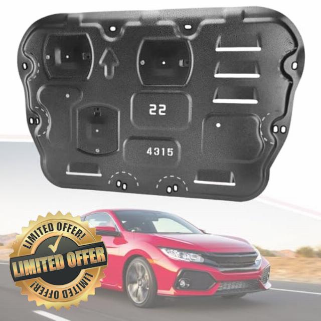 Magnalium Engine Splash Shield Compatible with Honda Civic 2016 2017 2018 2019 2020 Engine Under Cover Mudguard Aluminum Engine Splash Shield