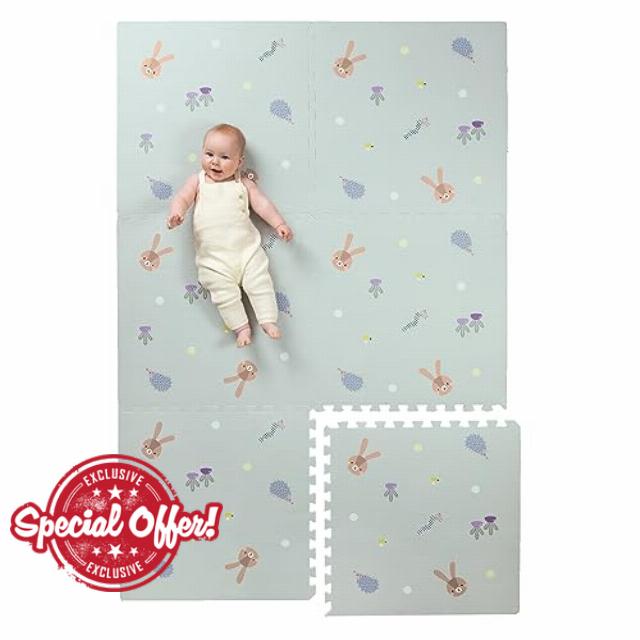 Taf Toys Urban Garden XL Puzzle Play Mat. 180 x 120cm Baby Floor Mat. Easy to Assemble & Store. 6X 60cm Pieces for Playmat. for Babies & Toddlers. Suitable for Baby Boys & Girls 0 Months +