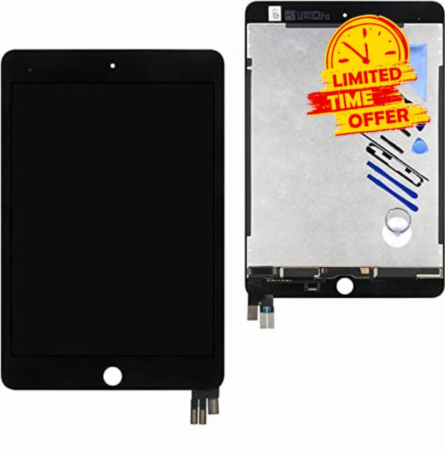 for iPad Mini 5 7.9" 2019 A2133 A2124 A2126 A2125 LCD Display Touch Screen Assembly Replacement(Tablet Front+LCD Screen) (Black)