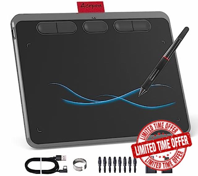 Digital Drawing Tablet 6X4 Inch Graphics Drawing Tablet with 8192 Levels Pressure