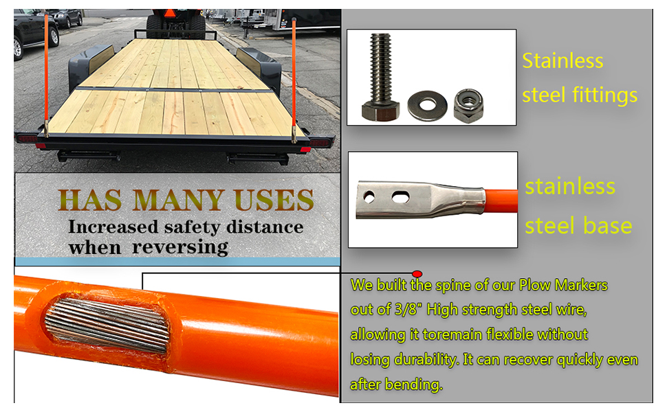 snow plow marker 3/4'' Thickened Material