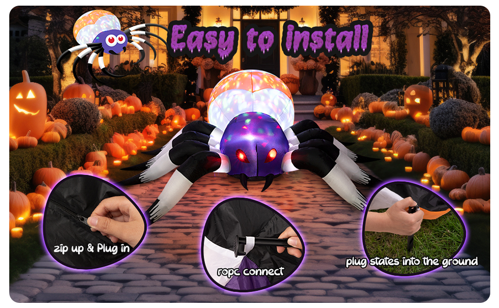 Halloween Inflatable Spider Decoration